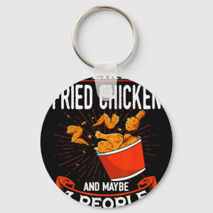 Fried Chicken Food Lover Dish Restaurant Chef Kitc Keychain