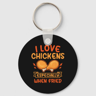 Fried Chicken Food Lover Kitchen Restaurant Chef D Keychain