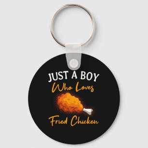 Fried Chicken Food Restaurant Dish Chef Kitchen Co Keychain