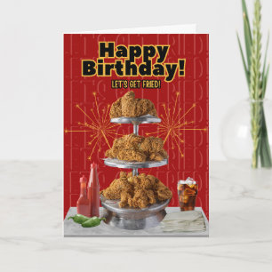 Fried Chicken Happy Birthday Card