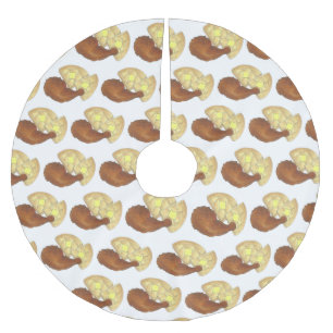 Fried Chicken Leg and Waffles Soul Southern Food Brushed Polyester Tree Skirt