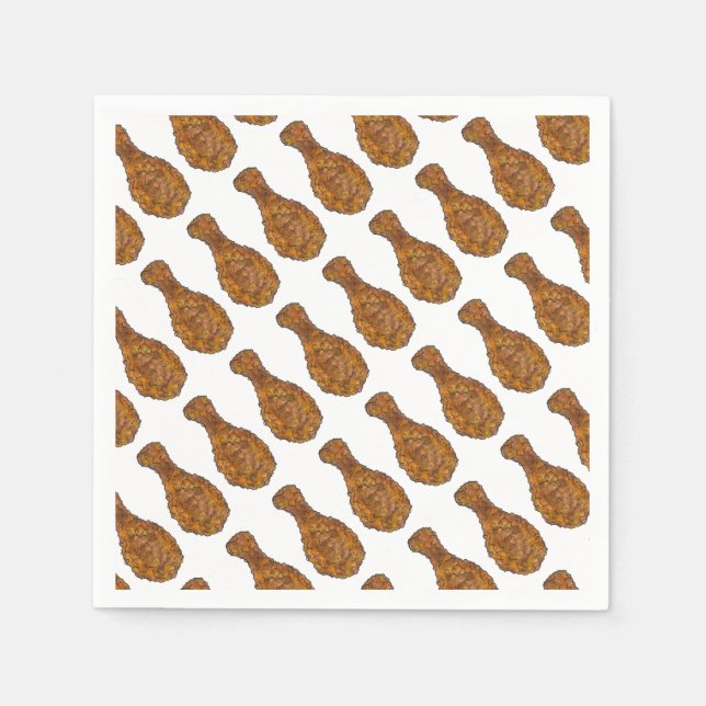 Fried Chicken Leg Drumstick Cookout Restaurant Napkins (Front)