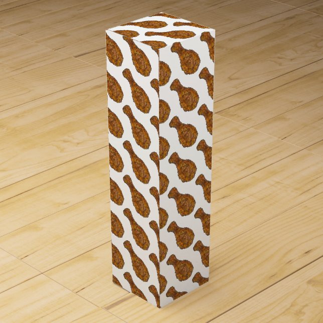 Fried Chicken Leg Drumstick Cookout Restaurant Wine Box (Back)