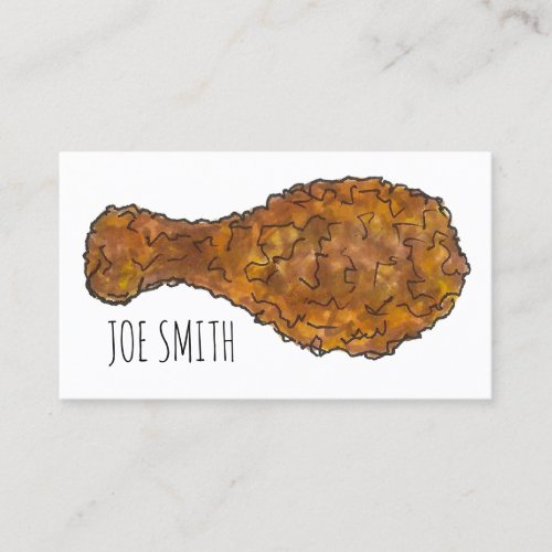 Fried Chicken Leg Drumstick Soul Food Foodie Chef Business Card