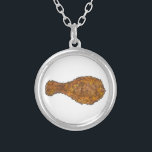 Fried Chicken Leg Drumstick Soul Food Necklace<br><div class="desc">Features an original marker illustration of a delicious fried chicken leg drumstick. A soul food classic! Perfect for your favorite foodie. Coordinating fried chicken designs available!</div>