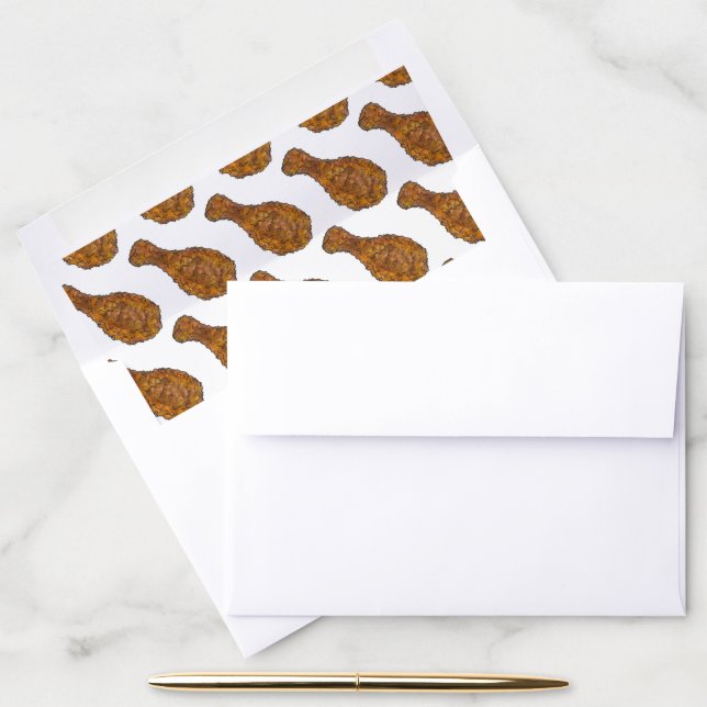 Fried Chicken Leg Drumstick Soul Food Picnic Envelope Liner (Desk)