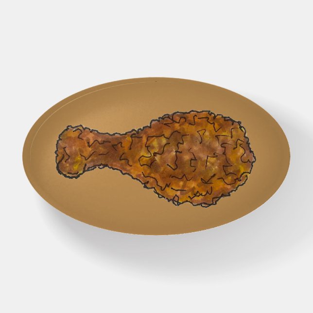 Fried Chicken Leg Drumstick Southern Soul Food Paperweight (Front)