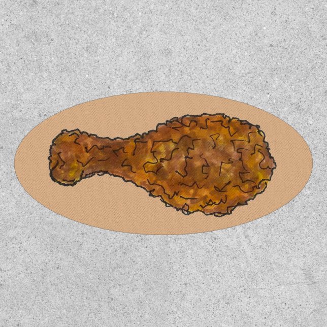 Fried Chicken Leg Drumstick Southern Soul Food Patch (Front)