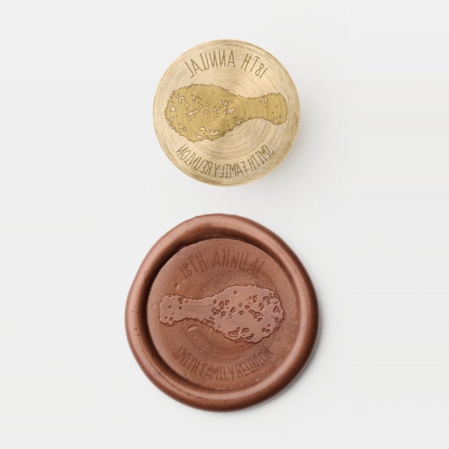 Fried Chicken Leg Picnic Cookout Family Reunion Wax Seal Stamp (Stamped)