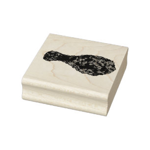 Fried Chicken Leg Picnic Soul Food Drumstick Rubber Stamp