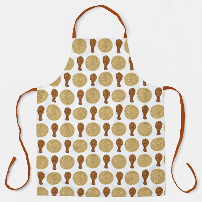 Fried Chicken Legs and Waffles Soul Southern Food Apron (Front)