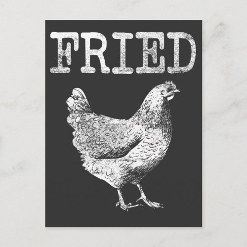 Fried Chicken Lover Farm Animal Pun Postcard