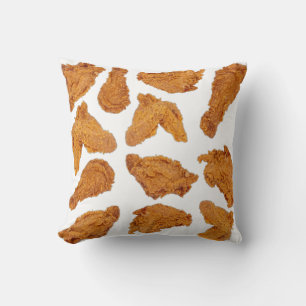 Fried chicken pattern food throw pillow