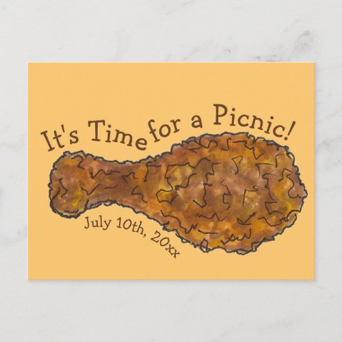 Fried Chicken Picnic Cookout Party Invitation