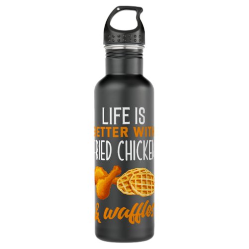 Fried Chicken Shirt Life is Better With Chicken 2W Stainless Steel Water Bottle