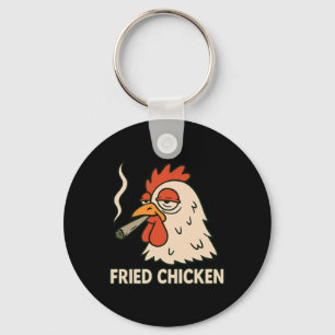 Fried Chicken Smoking Joint Funny Weed Lover _8  Keychain
