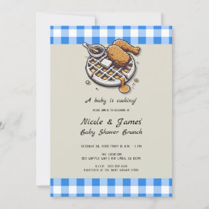 Fried Chicken & Waffles Brunch Baby Shower Invitation