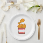 Fried Chicken With Bucket Paper Plates