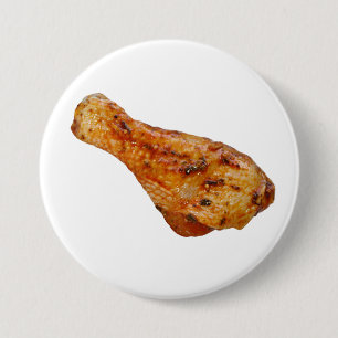 Fried cooked chicken leg button