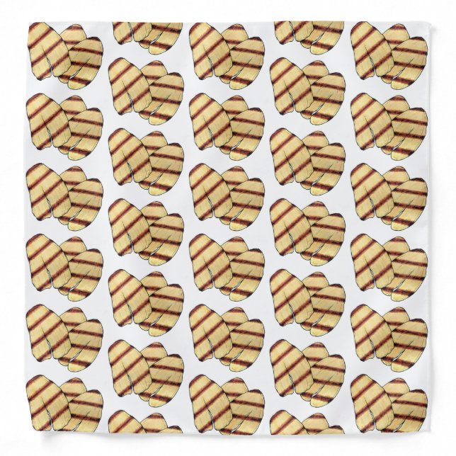 Fried Cypriot Halloumi Grilling Cheese Vegetarian Bandana (Front)