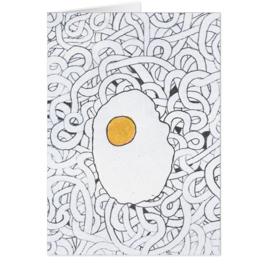 Fried Egg and Spaghetti Cards (Front)