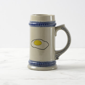 Fried Egg Cartoon Drawing Poached Eggs Sunny Side Beer Stein