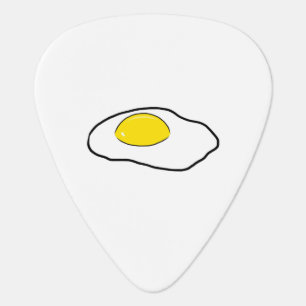 Fried Egg Cartoon Drawing Poached Eggs Sunny Side Guitar Pick