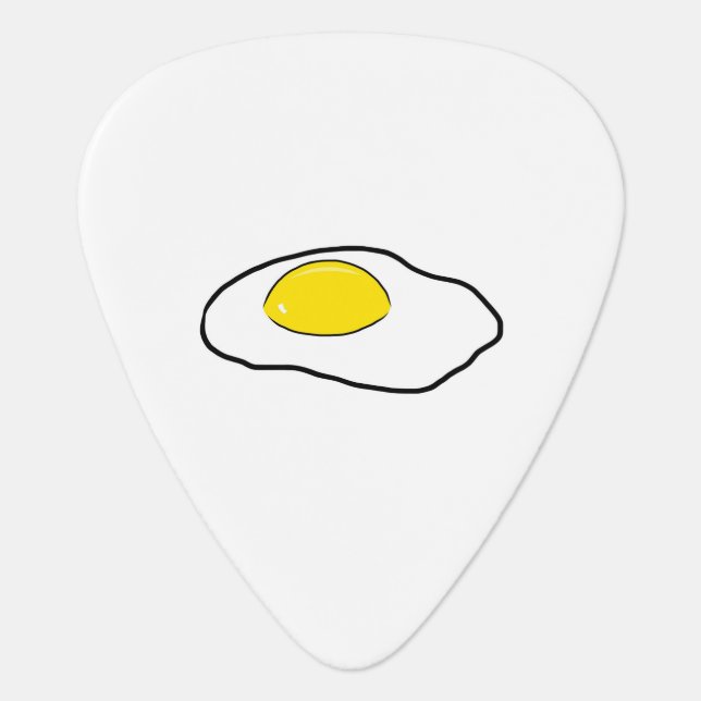 Fried Egg Cartoon Drawing Poached Eggs Sunny Side Guitar Pick (Front)