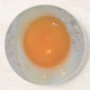 Fried egg drink coaster