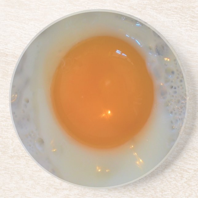 Fried egg drink coaster (Front)