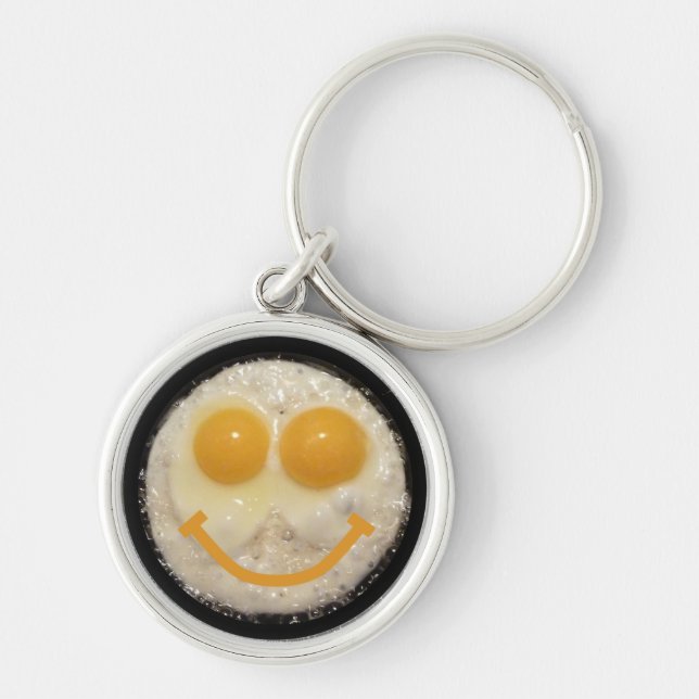 Fried Egg Face Keychain (Front)
