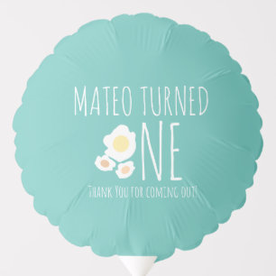 Fried Egg First Birthday Thank You Balloon