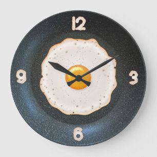 Fried Egg in Pan - Wall Design Clock