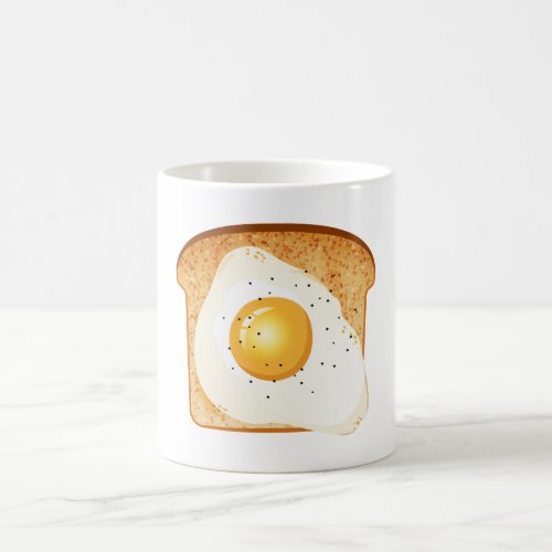 Fried egg on toast coffee mug