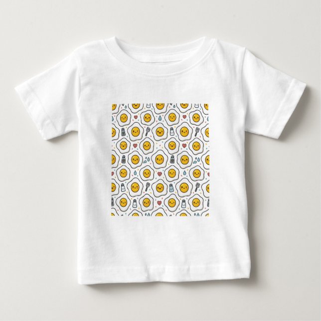 fried egg pattern baby T-Shirt (Front)