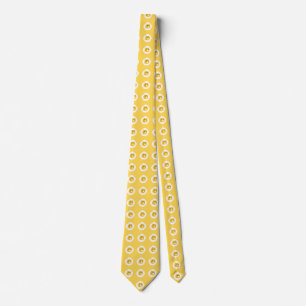 Fried Egg Pattern Funny Birthday BBQ Humor Neck Tie