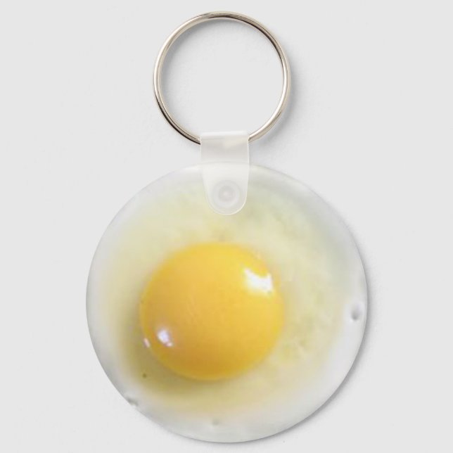 fried egg photo keychain (Front)