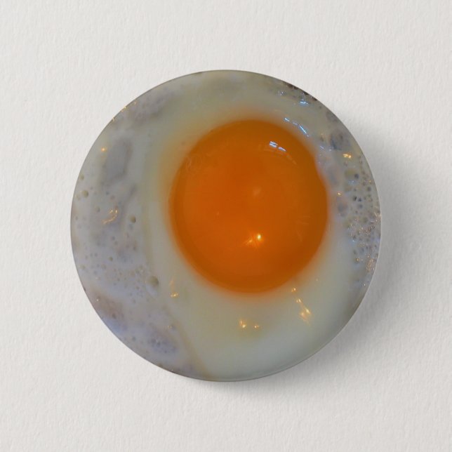 Fried egg pinback button (Front)