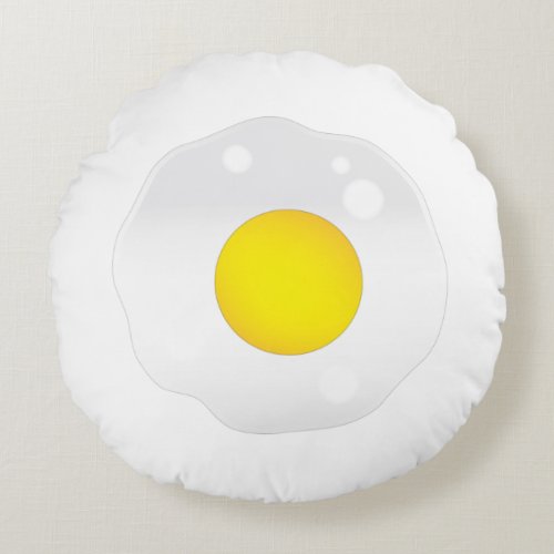 Fried Egg Round Pillow