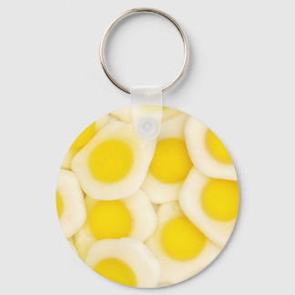 fried egg sweets background key chain