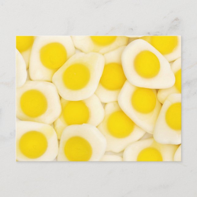 fried egg sweets background postcard (Front)