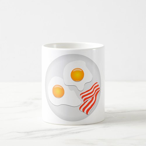 Fried Eggs And Bacon Breakfast Mug