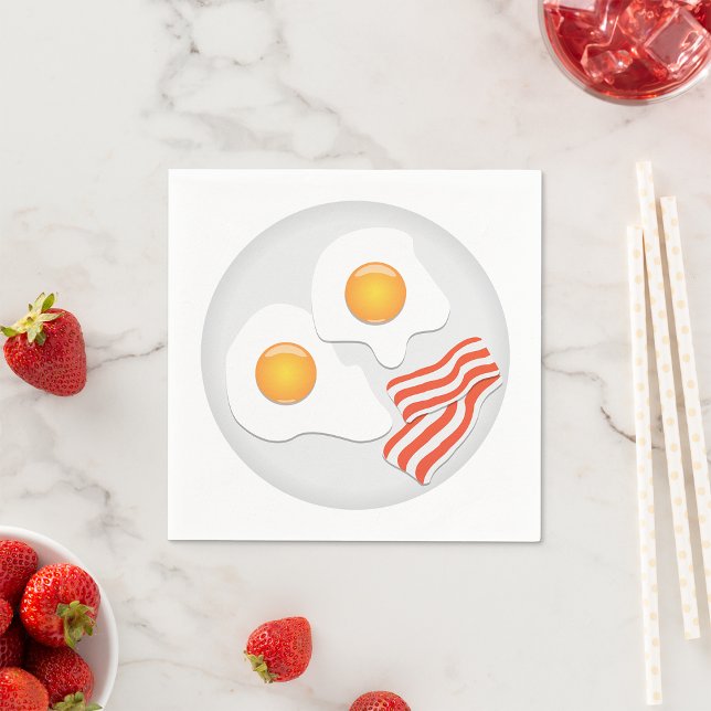 Fried Eggs and Bacon Breakfast Napkins (Creator Uploaded)