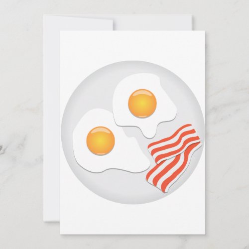 Fried Eggs And Bacon Invitations