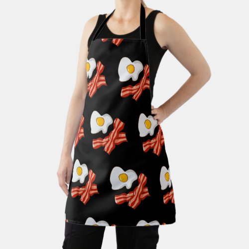 Fried Eggs Bacon Breakfast Lovers Foodie Junk Food Apron