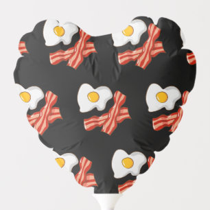 Fried Eggs Bacon Breakfast Lovers Foodie Junk Food Balloon