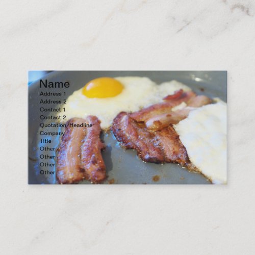 Fried eggs business card