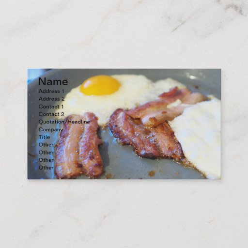 Customizable Fried eggs business card