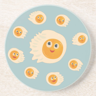 Fried Eggs Cute Food Kids Coaster