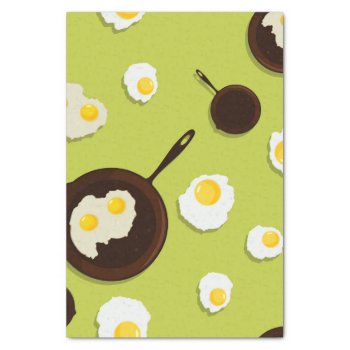 Fried Eggs Fun Food Design Tissue Paper by GroovyFinds at Zazzle